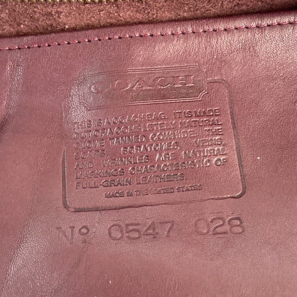 Vintage COACH Soho Swinger Bag Burgundy Red Leather Crossbody 90s USA - Picture 16 of 16